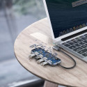 BASEUS CAHUB-EZ0G USB-C Hub 5v1 (4x USB3.0, USB-C), PD až 60W, černý