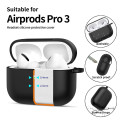 Silikonové pouzdro Tech-Protect Silicone Hook pro Apple AirPods Pro 3 – Black