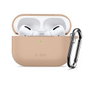 Silikonové pouzdro Tech-Protect Silicone Hook pro Apple AirPods Pro 3 – Caffe Latte