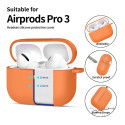 Silikonové pouzdro Tech-Protect Silicone Hook pro Apple AirPods Pro 3 – Cosmic Orange