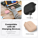 Silikonové pouzdro Tech-Protect Silicone Hook pro Apple AirPods Pro 3 – Dusty Pink