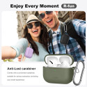 Silikonové pouzdro Tech-Protect Silicone Hook pro Apple AirPods Pro 3 – Navy Blue