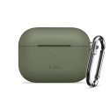 Silikonové pouzdro Tech-Protect Silicone Hook pro Apple AirPods Pro 3 – Olive Green