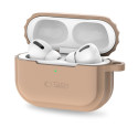 Silikonové pouzdro Tech-Protect Silicone Rope pro Apple AirPods Pro 1 / 2 – Caffe Latte