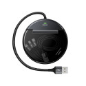 BASEUS CAHUB-FX01 Nabíjecí stanice do auta s 3x USB portem a kabelem 3v1, černá