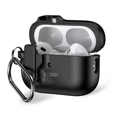 Silikonové pouzdro Tech-Protect Slim Hook pro Apple AirPods Pro 1 / 2 – Black