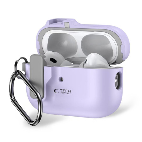 Silikonové pouzdro Tech-Protect Slim Hook pro Apple AirPods Pro 1 / 2 – Lavender