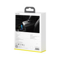 BASEUS CAHUB-FX01 Nabíjecí stanice do auta s 3x USB portem a kabelem 3v1, černá