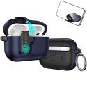 Silikonové pouzdro Tech-Protect Slim Hook pro Apple AirPods Pro 3 – Navy Blue