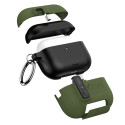Silikonové pouzdro Tech-Protect Slim Hook pro Apple AirPods Pro 3 – Olive Green