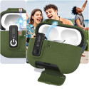 Silikonové pouzdro Tech-Protect Slim Hook pro Apple AirPods Pro 3 – Olive Green