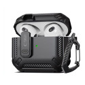 Silikonové pouzdro Tech-Protect X-Carbo pro Apple AirPods Pro 1 / 2 – Black