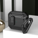 Silikonové pouzdro Tech-Protect X-Carbo pro Apple AirPods Pro 1 / 2 – Black