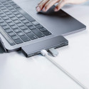 BASEUS CAHUB-K0G USB-C Hub 5v1 (USB-C, 2xUSB3.0, SD, MicroSD), PD až 60W, Space Grey