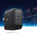Síťová nabíječka Ugreen 2x USB Type C 66W Power Delivery 3.0 Quick Charge 4.0+ černá (CD216)