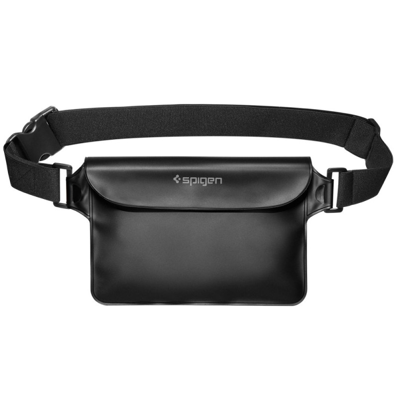 SPIGEN A620 Vodotěsná IPX8 ledvinka 22x15cm pro telefon a další elektroniku, černé