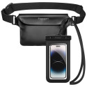 SPIGEN A621 Vodotěsná IPX8 sada - ledvinka + pouzdro na telefon, černá