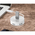 BASEUS CAHUB-QB02 Hub USB/USB-C na 1x USB3.0 + 3x USB2.0, bílý