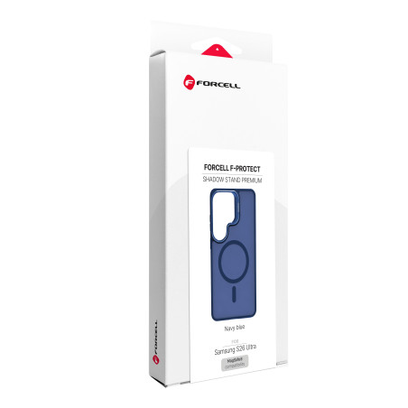 Kryt Forcell F-PROTECT Shadow Stand Premium S26 ULTRA tmavě modrý