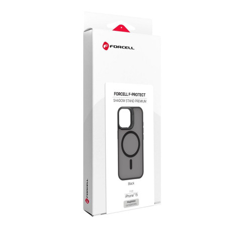 Kryt Forcell F-PROTECT Shadow Stand Premium iPhone 15 černý
