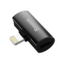 BASEUS CAL46-01 adaptér pro sluchátka a napájení (Lightning na 2x Lightning), černá