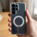 Kryt FRAME CIRCLE STAND pro Galaxy A57 – transparentní