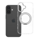Kryt FRAME CIRCLE STAND iPhone 16 - transparentní