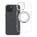 Kryt FRAME CIRCLE STAND pro iPhone 15 - transparentní