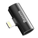BASEUS CAL46-01 adaptér pro sluchátka a napájení (Lightning na 2x Lightning), černá