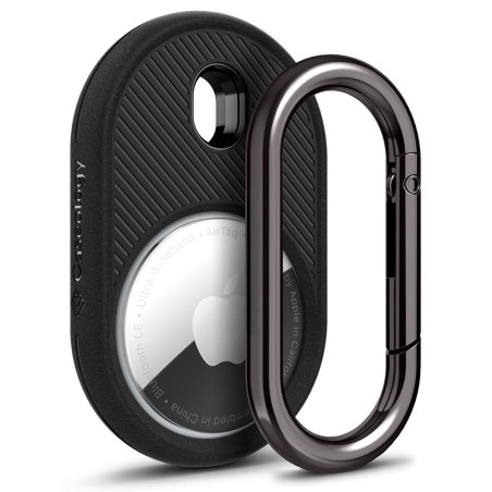 SPIGEN Caseology Vault Odolný přívěsek (pouzdro) na klíče s karabinou pro Apple AirTag, černý