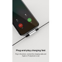 BASEUS CAL46-S1 adaptér pro sluchátka a napájení (Lightning na 2x Lightning), stříbrná