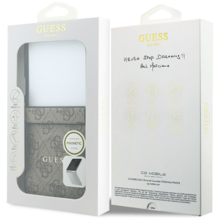 Kryt GUESS 4G Classic MagSafe pro Galaxy Z Flip 8 - hnědý