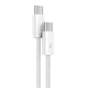 BASEUS CALD000202 Dynamic Series Opletený datový a nabíjecí kabel USB-C/USB-C 100W, 1m, bílý