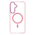Kryt FRAME CLEAR HYBRID MAG COVER Galaxy S25 FE pudrově růžový