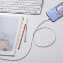 BASEUS CALD000202 Dynamic Series Opletený datový a nabíjecí kabel USB-C/USB-C 100W, 1m, bílý