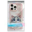 Pouzdro NIMMY BIG EYED PET 2.0 Cat iPhone 15 Pro růžové