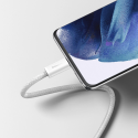 BASEUS CALD000202 Dynamic Series Opletený datový a nabíjecí kabel USB-C/USB-C 100W, 1m, bílý