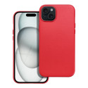 Kryt LEATHER MAG COVER iPhone 15 Plus červený