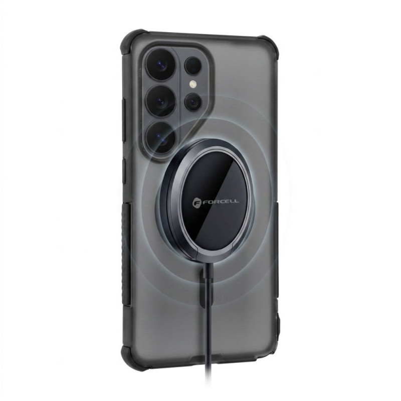 Kryt Forcell F-PROTECT BumperX Premium pro Samsung Galaxy S25 FE - černý (s MagSafe)