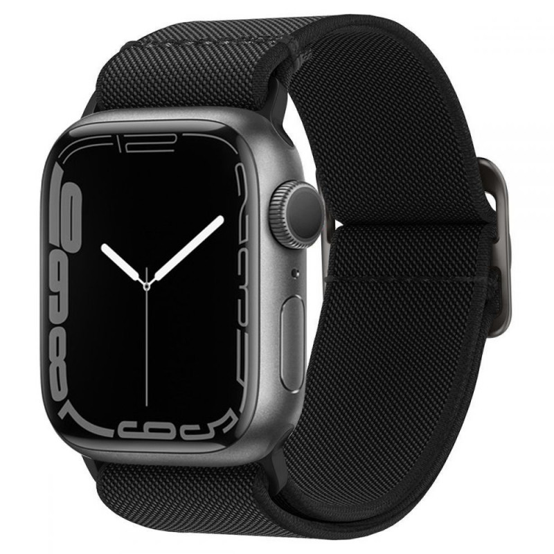 SPIGEN Fit Lite Strap Flexibilní textilní řemínek pro Apple Watch 42/44/45/49mm, černý