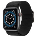 SPIGEN Fit Lite Strap Flexibilní textilní řemínek pro Apple Watch 42/44/45/49mm, černý