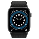 SPIGEN Fit Lite Strap Flexibilní textilní řemínek pro Apple Watch 42/44/45/49mm, černý