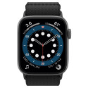 SPIGEN Fit Lite Strap Flexibilní textilní řemínek pro Apple Watch 42/44/45/49mm, černý