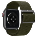 SPIGEN Fit Lite Strap Flexibilní textilní řemínek pro Apple Watch 42/44/45/49mm, khaki zelený