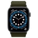 SPIGEN Fit Lite Strap Flexibilní textilní řemínek pro Apple Watch 42/44/45/49mm, khaki zelený