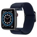 SPIGEN Fit Lite Strap Flexibilní textilní řemínek pro Apple Watch 42/44/45/49mm, tmavě modrý