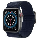 SPIGEN Fit Lite Strap Flexibilní textilní řemínek pro Apple Watch 42/44/45/49mm, tmavě modrý