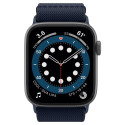 SPIGEN Fit Lite Strap Flexibilní textilní řemínek pro Apple Watch 42/44/45/49mm, tmavě modrý