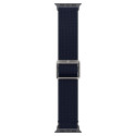SPIGEN Fit Lite Strap Flexibilní textilní řemínek pro Apple Watch 42/44/45/49mm, tmavě modrý