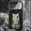 Kryt Nimmy LUCKY FASHION CAT MagSafe pro iPhone - černý